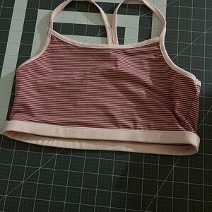 Xersion Pink Striped Kids Tank Top